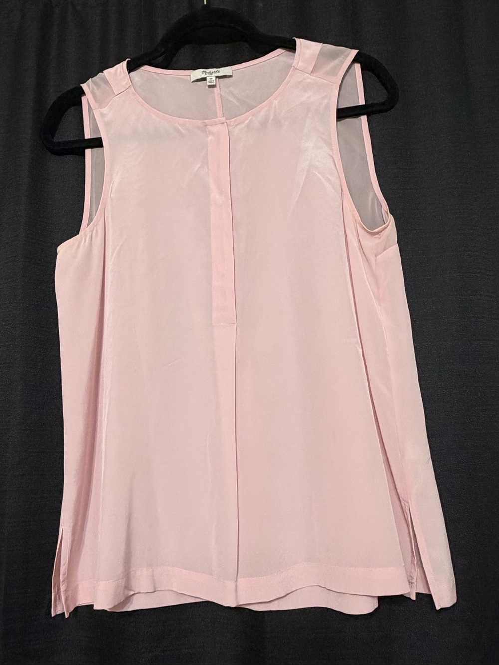 Madewell Light Pink Sleeveless Blouse - Picture 2 of 5